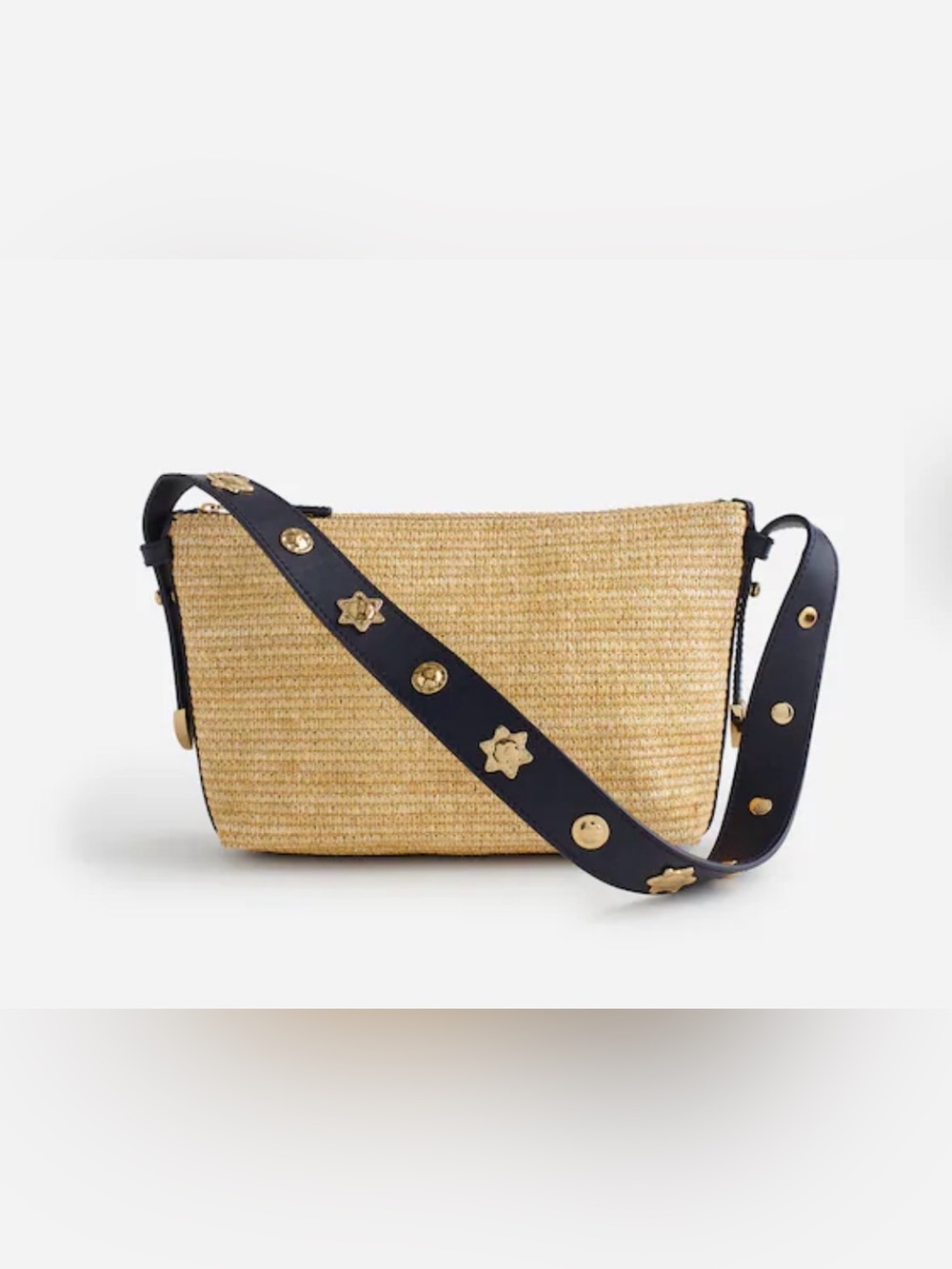 Madewell The Sun Medallion Straw Shoulder Bag NWT